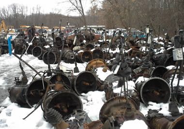 Image of a contaminated site with metal barrels