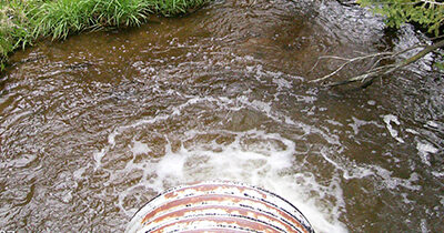 Image of Industrial effluent exit spout.