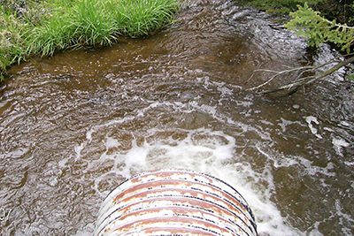 Image of Industrial effluent exit spout.