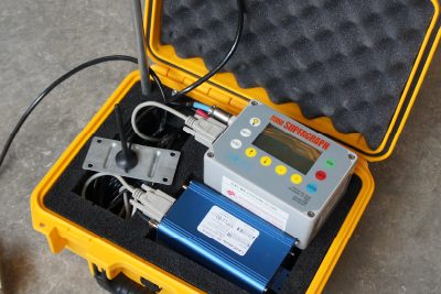 Image of precision monitoring equipment in a sturdy yellow case.