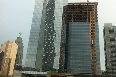 Image of a building under construction almost completed.