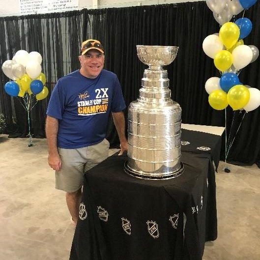 Craig Beaton with the Stanley Cup.