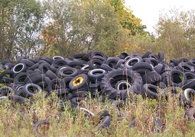 Image of a pile of old tires