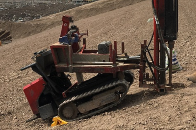 Image of large Field Investigations equipment being used in the field.