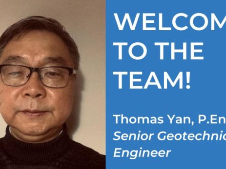 Terrapex is very pleased to welcome Thomas Yan to our team as a Senior Geotechnical Engineer. Thomas holds a Bachelor's degree from Dalian University of Technology, China, and is a licenced Professional Engineer (P.Eng.) in Ontario.